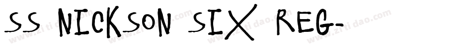 ss nickson six reg字体转换
